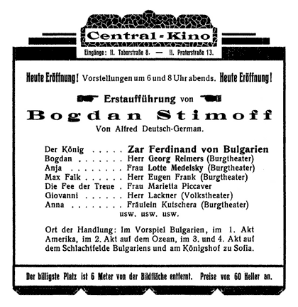 Erstaufführung von Bogdan Stimoff